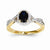 14k Yellow Gold Diamond & Sapphire Ring