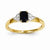 14k Yellow Gold Diamond & Sapphire Ring