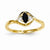 14k Yellow Gold Diamond & Sapphire Ring