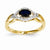 14k Yellow Gold Diamond & Sapphire Ring