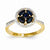 14k Yellow Gold Diamond & Sapphire Ring