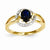 14k Yellow Gold Diamond & Sapphire Ring