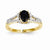 14k Yellow Gold Diamond & Sapphire Ring