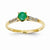 14k Yellow Gold Diamond and Emerald Ring