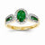 14k Yellow Gold Diamond & Emerald Ring