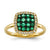 14k Yellow Gold Diamond & Emerald Ring