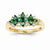 14k Yellow Gold Diamond & Emerald Ring