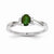 14k White Gold Diamond & Emerald Ring