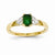 14k Yellow Gold Diamond & Emerald Ring