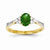 14k Yellow Gold Diamond & Emerald Ring
