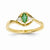 14k Yellow Gold Diamond & Emerald Ring
