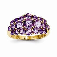 14k Yellow Gold Amethyst Ring