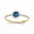 14k Yellow Gold Diamond and Apatite Ring