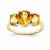 14k Yellow Gold Citrine Oval Ring