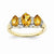 14k Yellow Gold Diamond and Citrine Oval Ring