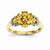 14k Yellow Gold Citrine and Diamond Ring