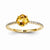14k Yellow Gold Diamond and Citrine Square Ring