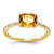 14k Yellow Gold Diamond and Citrine Square Ring