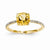 14k Yellow Gold Diamond and Citrine Square Ring