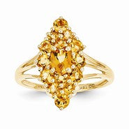 14k Yellow Gold Citrine Ring