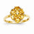 14k Yellow Gold Citrine and Diamond Ring