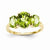 14k Yellow Gold Peridot Oval Ring