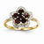 14k Yellow Gold Garnet and Diamond Ring