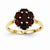 14k Yellow Gold Garnet and Diamond Ring