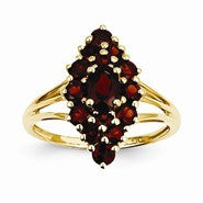 14k Yellow Gold Garnet Ring
