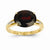 14k Yellow Gold Diamond and Garnet Oval Ring