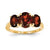 14k Yellow Gold Garnet Oval Ring