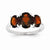 14k White Gold Garnet Oval Ring