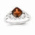 14k White Gold Diamond and Garnet Square Ring