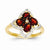 14k Yellow Gold Diamond and Garnet Ring