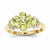 14k Yellow Gold Peridot and Diamond Ring