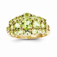 14k Yellow Gold Peridot Ring