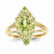 14k Yellow Gold Peridot Ring