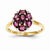 14k Yellow Gold Diamond and Brazilian Garnet Ring
