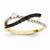 14k Yellow Gold Black and White Diamond and Fresh Water Pearl Ring