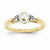 14k Yellow Gold Diamond and Freshwater Cultured Pearl Ring
