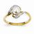 14k Yellow Gold Diamond and Freshwater Cultured Pearl Ring