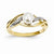 14k Yellow Gold Diamond and Freshwater Cultured Pearl Ring