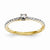 14k Yellow Gold Diamond and Grey Freshwater Cultured Pearl Ring