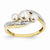 14k Yellow Gold Diamond and Freshwater Cultured Pearl Ring