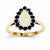 14k Yellow Gold Opal and Sapphire Ring