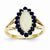 14k Yellow Gold Opal and Sapphire Ring