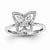 14k White Gold Diamond Butterfly Ring