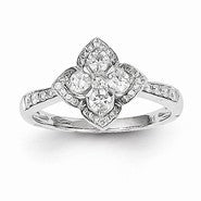 14k White Gold Diamond Ring