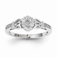 14k White Gold Diamond Ring