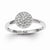 14k White Gold Diamond Round Ring